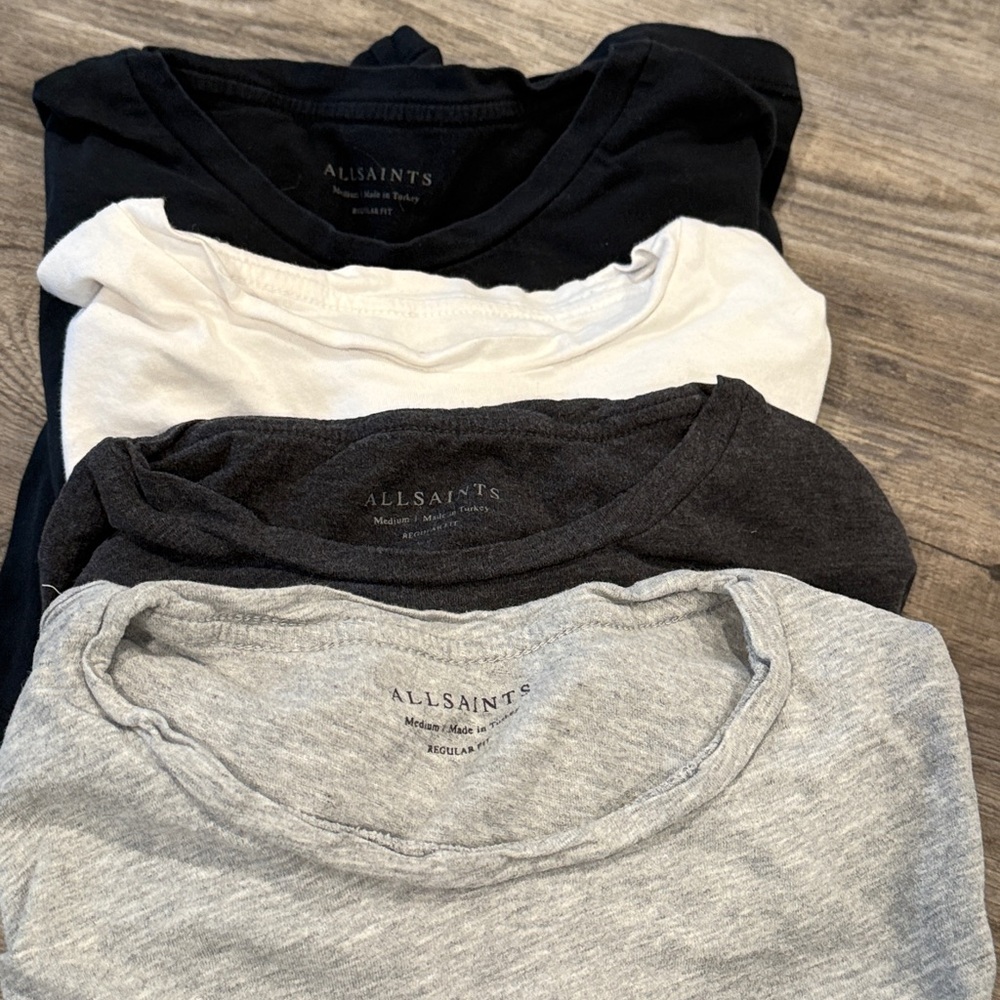 All Saints Lot of 4 Men’s T Shirts Size M Tee Shirt Lot - Picture 2 of 8